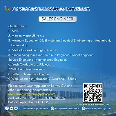 lowongan sales engineer lowongan sales engineer