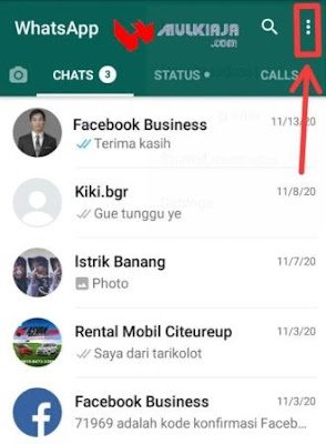 Buka aplikasi Whatsapp di smartphone Cara Gunakan Whatsapp Web
