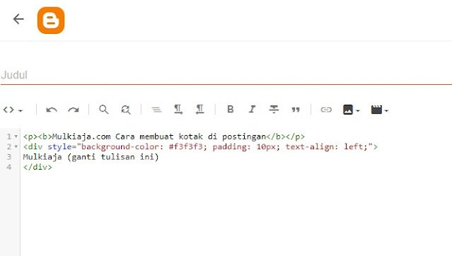 Tampilan html pada Blogger Cara buat postingan di blogger, cara buat kotak script menarik di Blogger