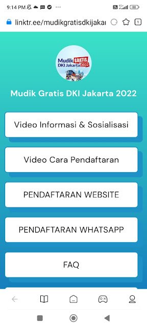 pendaftaran mudik gratis 2022