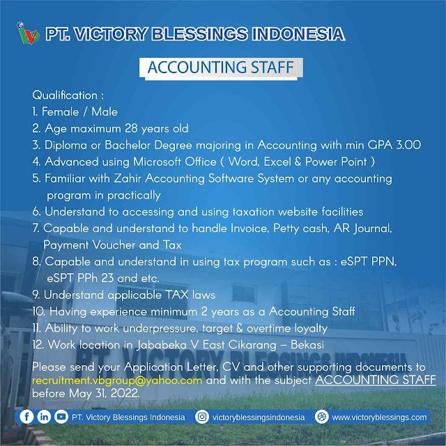 lowogan kerja accounting staff