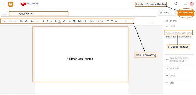 Cara buat postingan konten di blogger terbaru Cara buat konten di Blogger terbaru