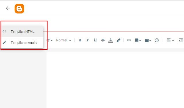 Cara membuat postingan di Blogger Postingan di Blogger, Cara buat kotak script