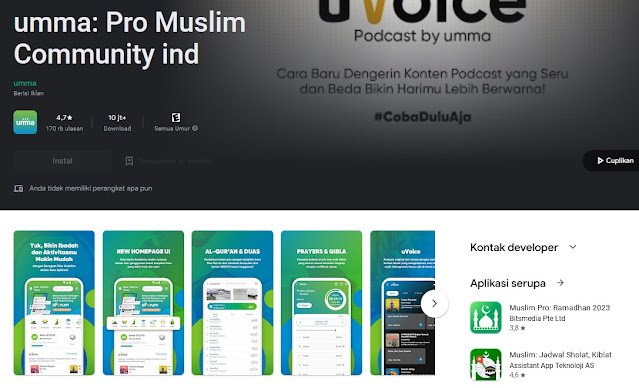 Umma sebagai aplikasi Adzan otomatis terbaik | Google Play Umma sebagai aplikasi Adzan otomatis terbaik | Google Play