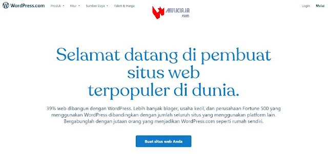 Cara membuat blog di wordpress Cara Buat Blog di WordPress, Pilih buat situs web