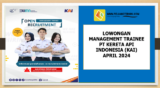 Lowongan Kerja Management Trainee PT KAI April 2024